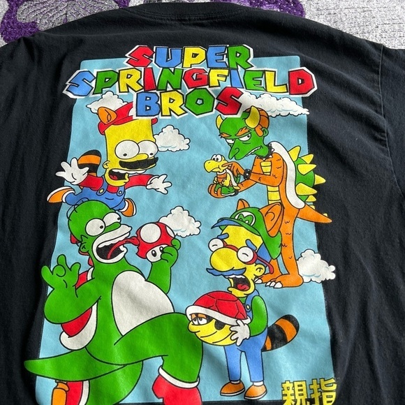 Super Springfield Bros T-Shirt Black Size Large - Picture 4 of 5